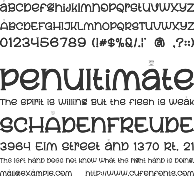 Rowels Springe font preview