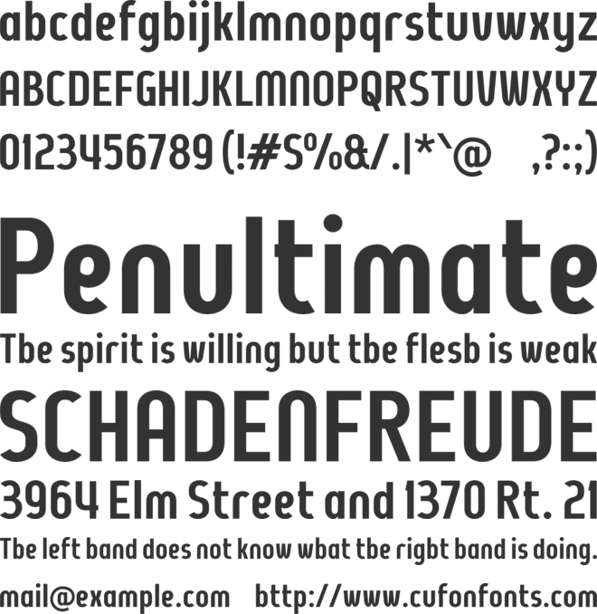 Zalesai font preview