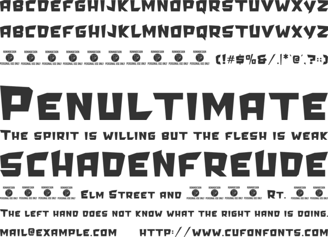 Chippunk font preview