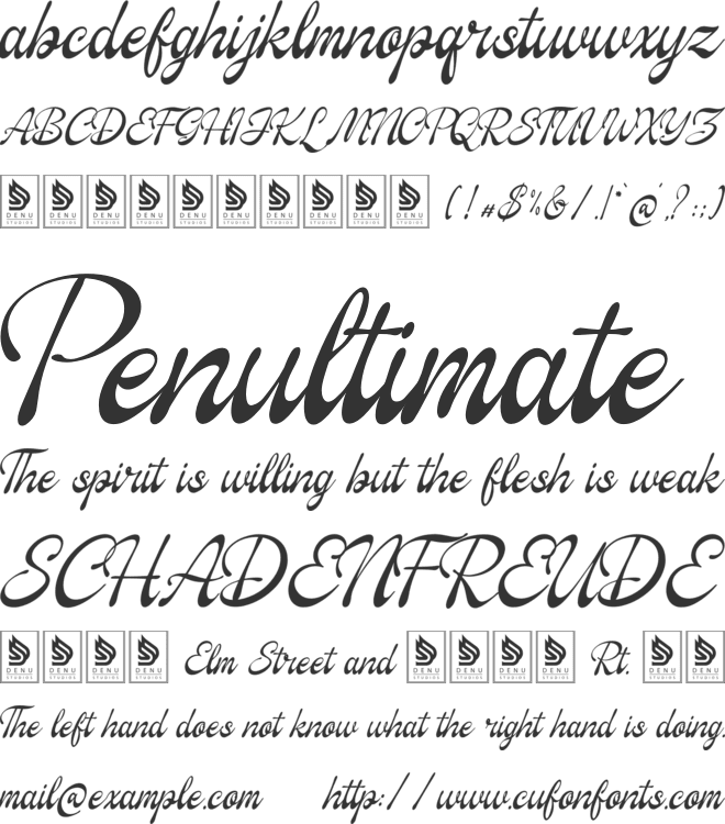 Marcella Wishes font preview