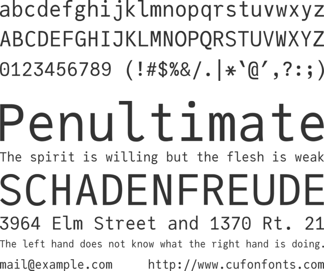 JuliaMono font preview