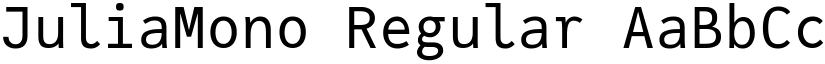 JuliaMono Regular font