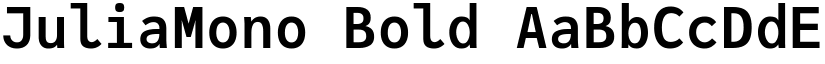 JuliaMono Bold font