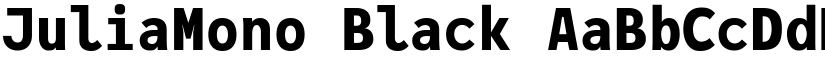 JuliaMono Black font