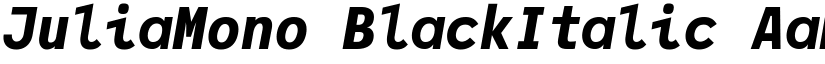 JuliaMono BlackItalic font