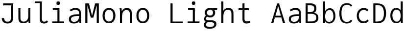 JuliaMono Light font