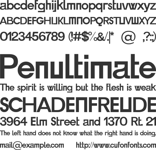 rubintek font preview