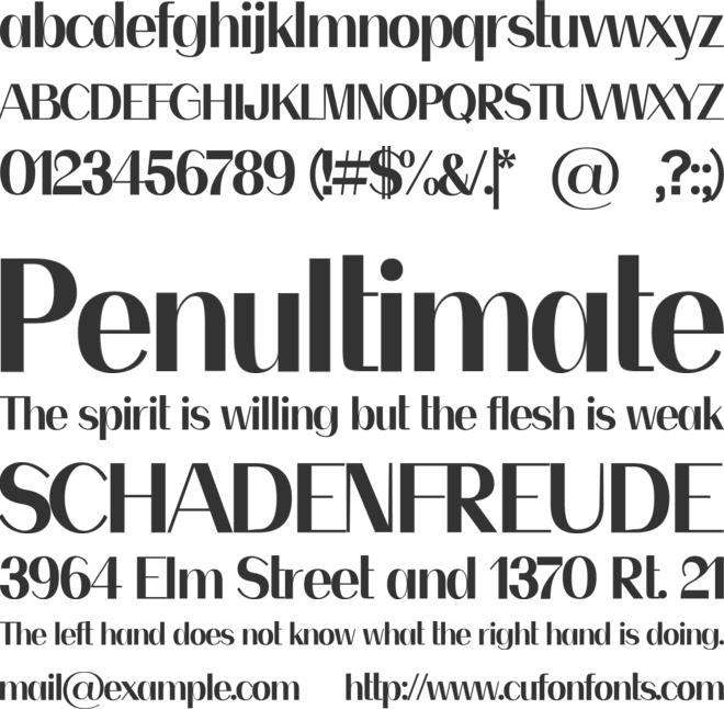 Brimful font preview