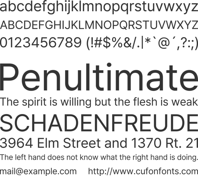 Pretendard font preview