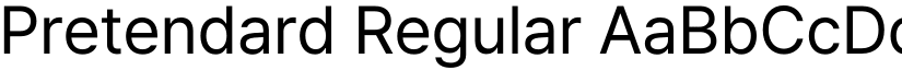 Pretendard Regular font
