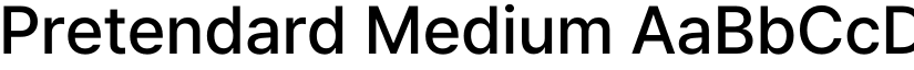 Pretendard Medium font