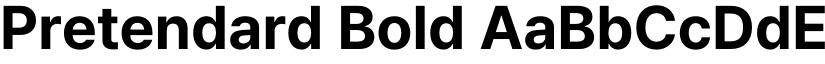 Pretendard Bold font