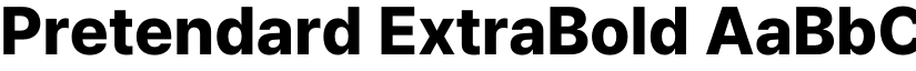 Pretendard ExtraBold font