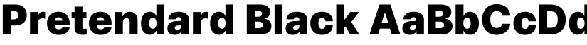 Pretendard Black font