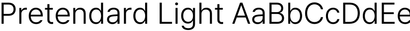 Pretendard Light font