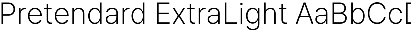 Pretendard ExtraLight font