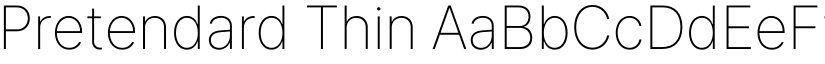Pretendard Thin font