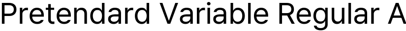 Pretendard Variable Regular (Variable) font