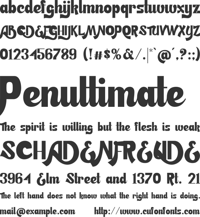 Austin Shocks font preview