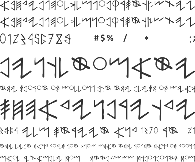 English To Manakahthey font preview