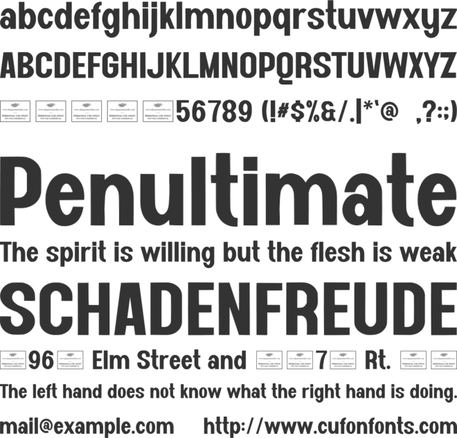 Flatline Free font preview