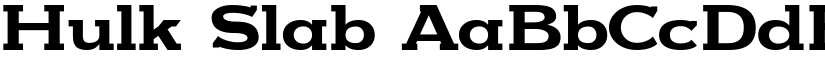 Hulk Slab font