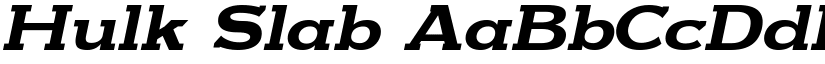 Hulk Slab font