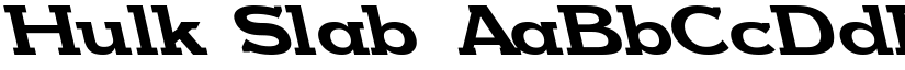 Hulk Slab font