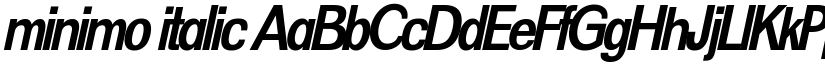 minimo italic font