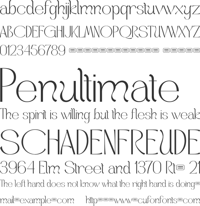 Remount Free Trial font preview