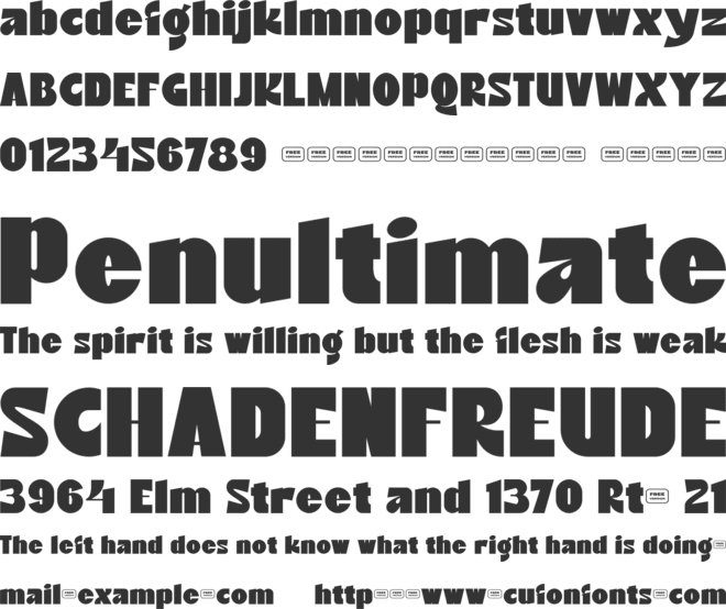 Ritchie Free Trial font preview