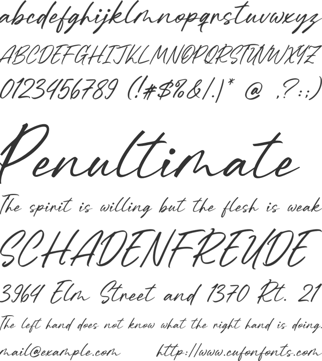 Wishday font preview