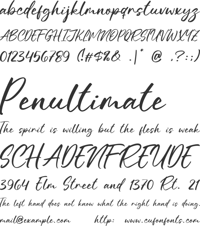 Alterday font preview