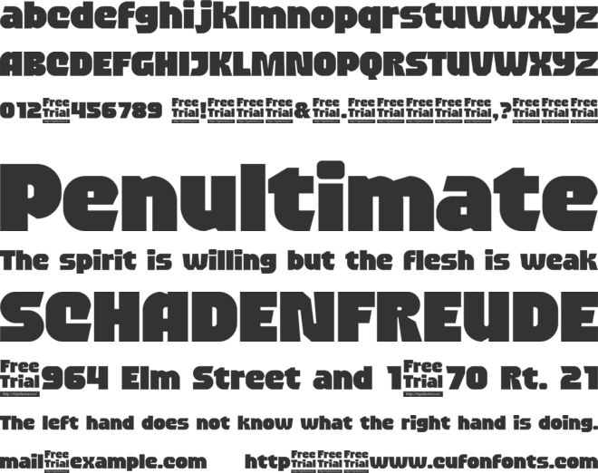 Rockbay font preview