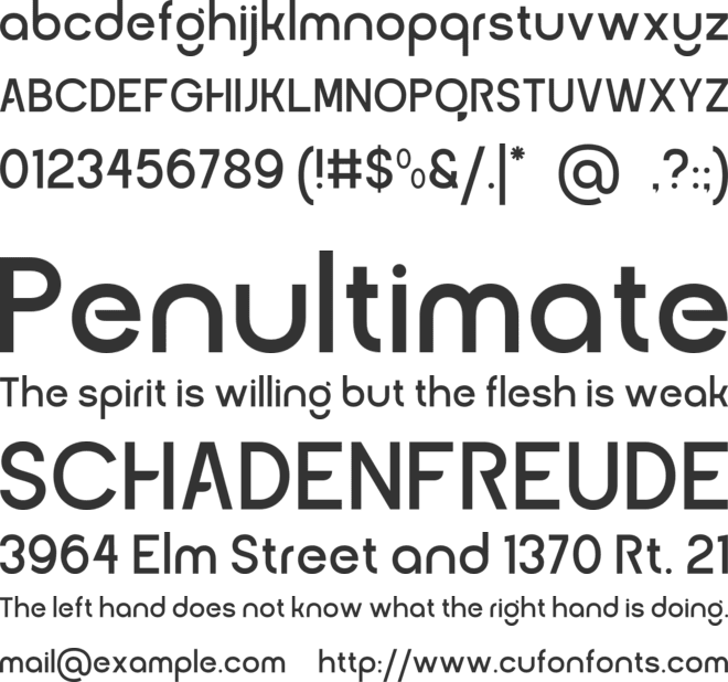 Groonex font preview