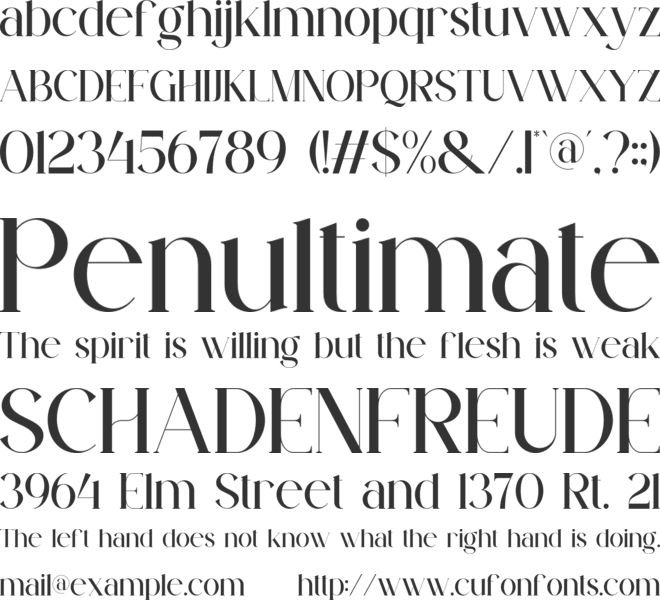 Beldin font preview