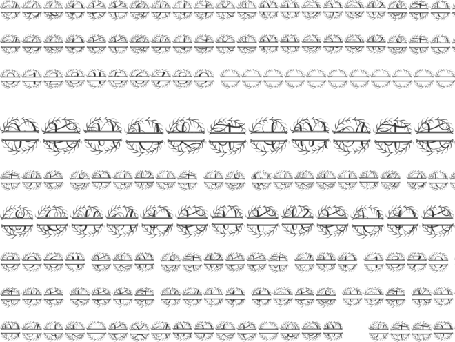 Botanest Split Monogram font preview