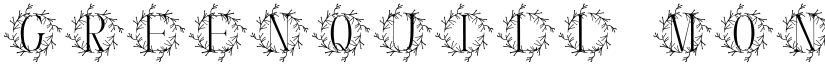 Greenquill Monogram font