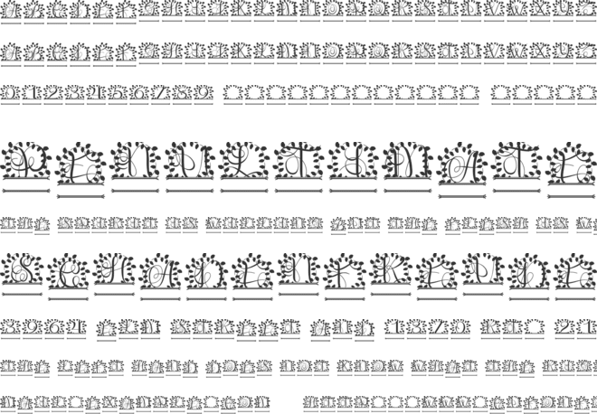 Florava Split Monogram font preview