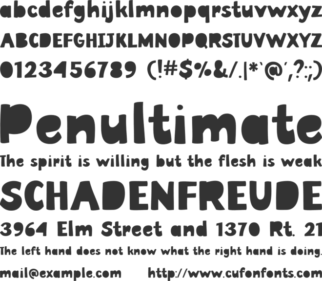 Eat Me Alive Blackout font preview