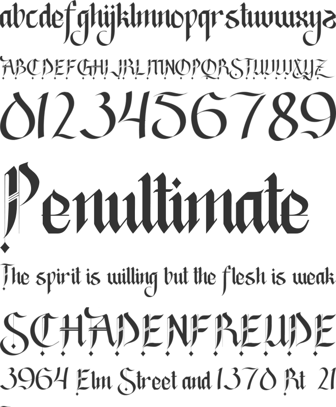 Soraith font preview
