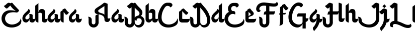 Zahara font