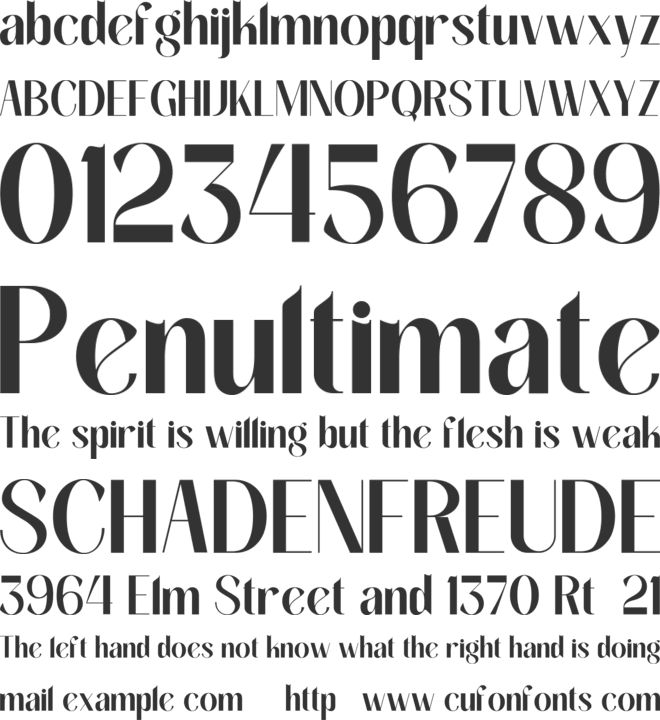 Celina font preview