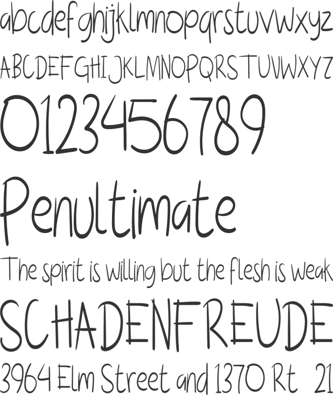 Muffina font preview