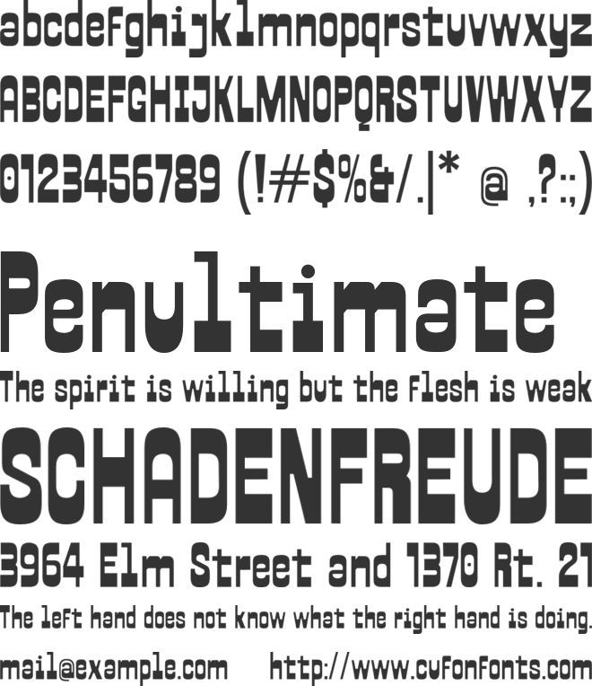 Jacobush font preview