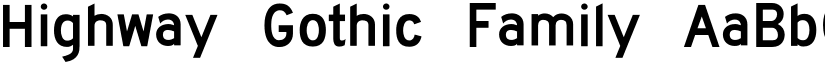 Highway Gothic Family font