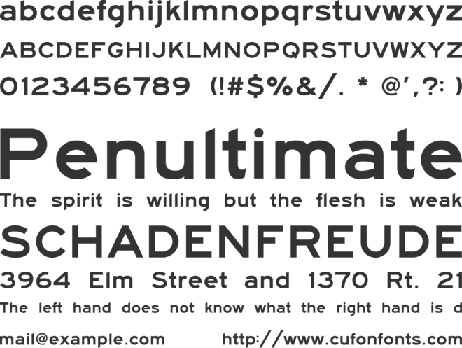 Highway Gothic F FHWA font preview