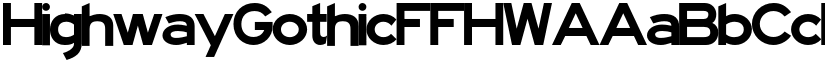 Highway Gothic F FHWA font