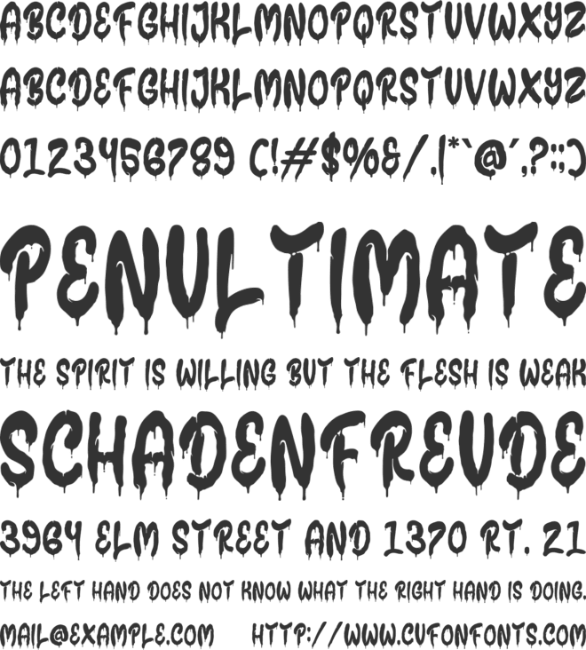 Hallow Creeps font preview