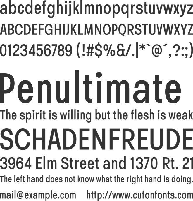 Himneu Condensed Font font preview